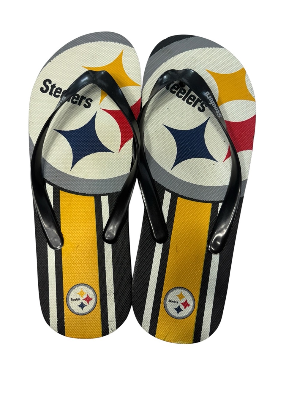 NFL Steelers Black Yellow Flip-Flops For a true Fan